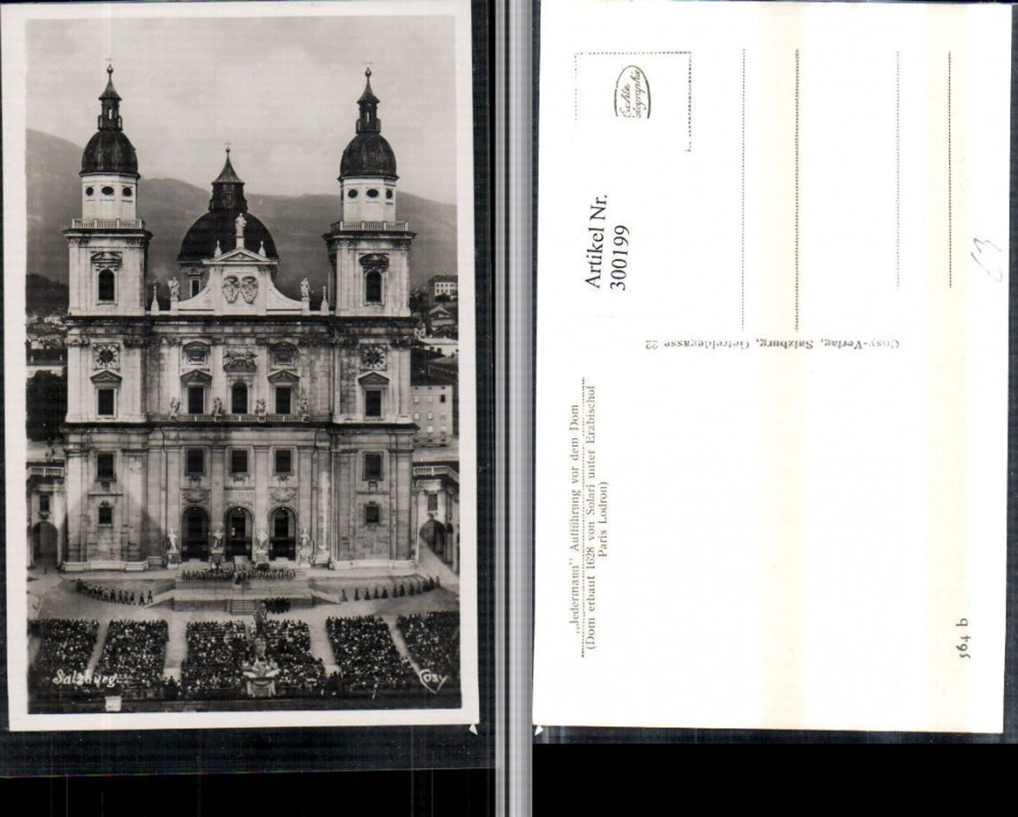300199,Salzburg Dom Kirche Aufführung Jedermann vor dem Dom pub Cosy