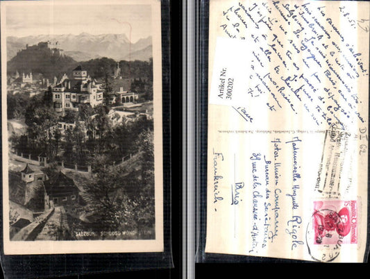 300202,Salzburg Teilansicht Schloss Mönchstein m. Festung Bergkulisse