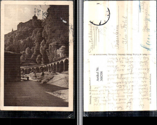 300206,Salzburg Friedhof St. Peter m. Blick zur Festung