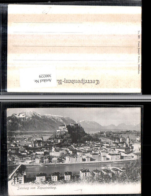 300229,Salzburg Totale m. Festung vom Kapuzinerberg Bergkulisse