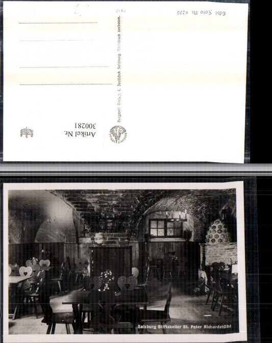 300281,Salzburg Stiftskeller St. Peter Richardstübl Innenansicht