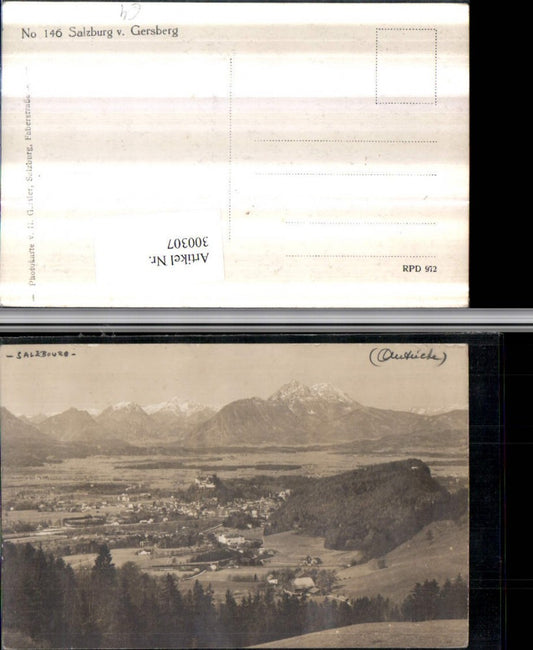 300307,Salzburg Totale vom Gersberg Bergkulisse