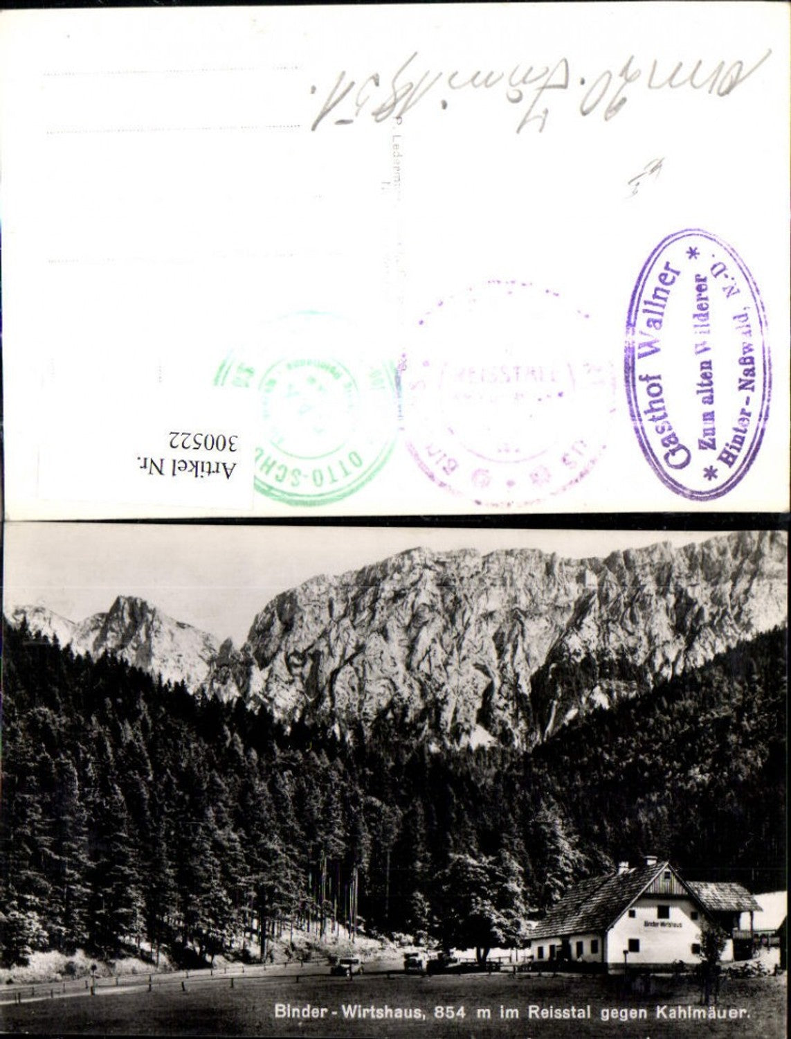 300522, Photo Ak Rax Binder Wirtshaus i. Reisstal geg. Kahlmäuer Naßwald Auto VW