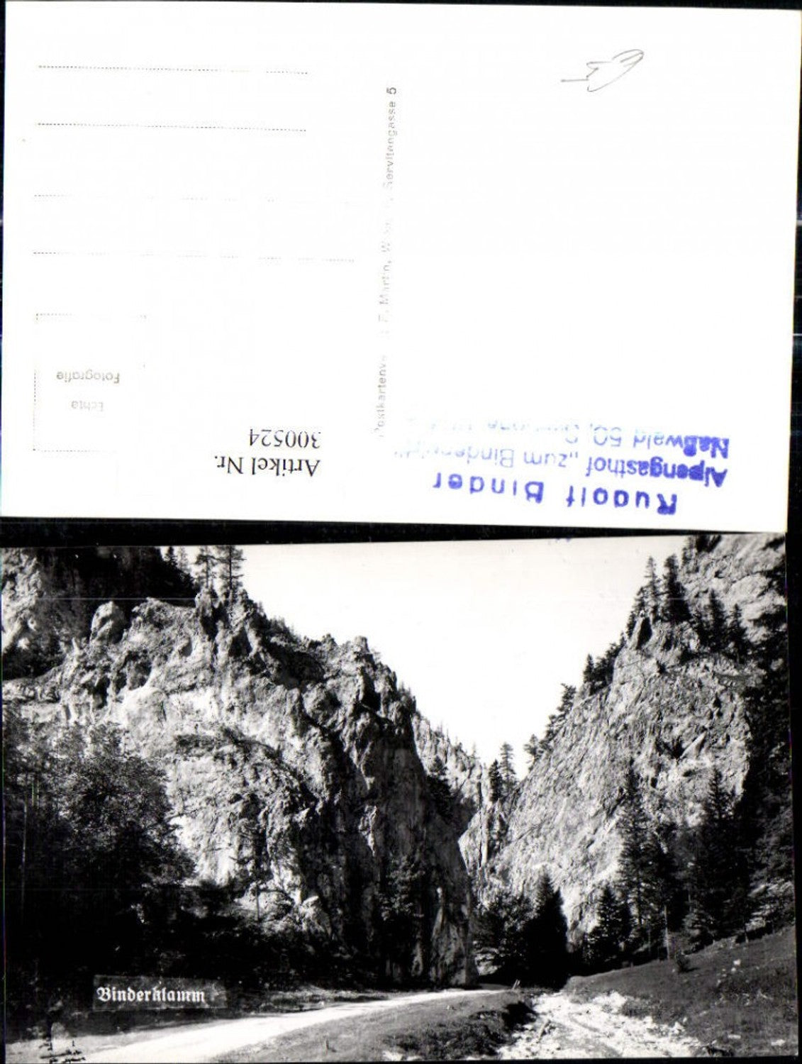300524, Photo Ak Binderklamm Nasswald