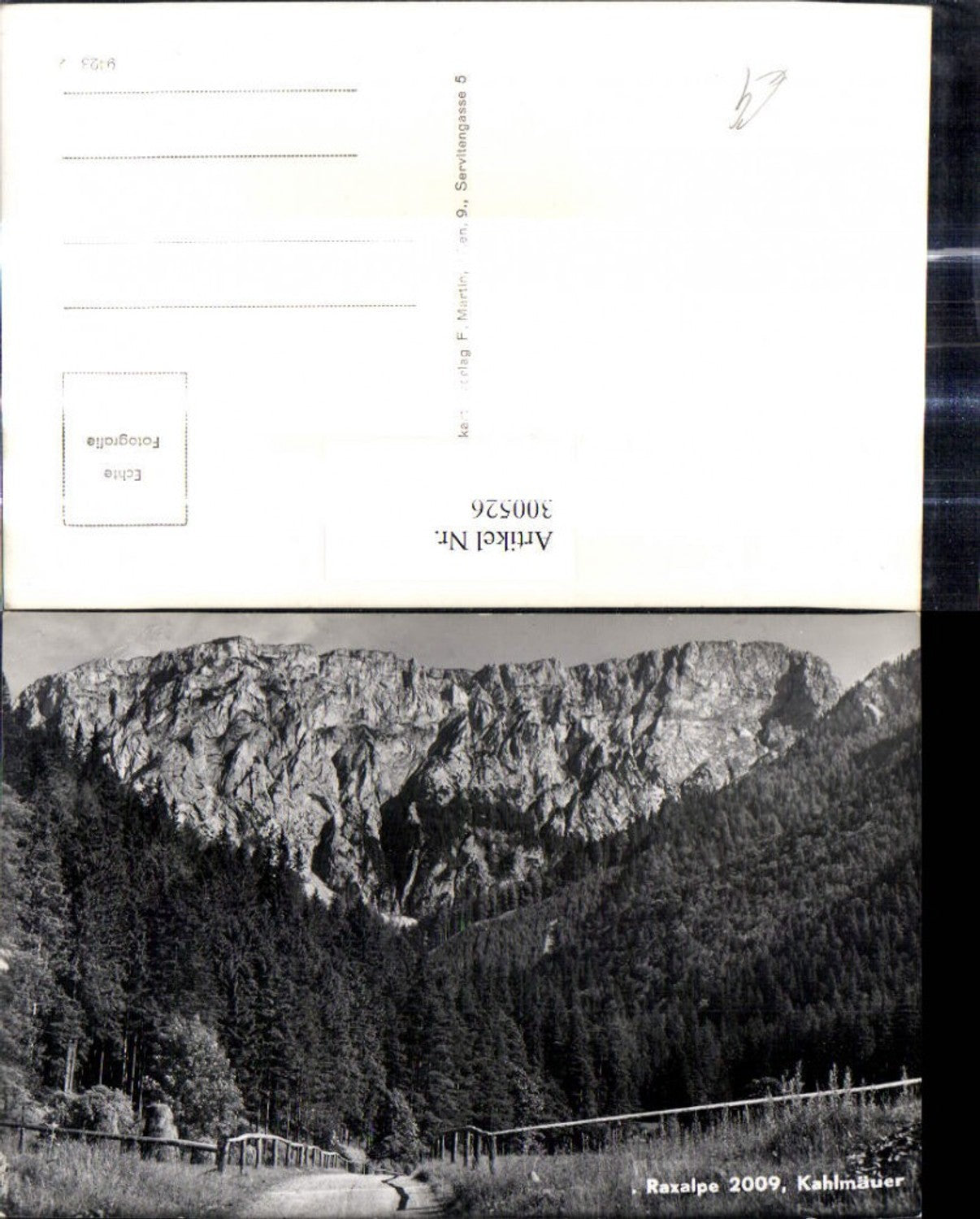 300526,Foto Ak Raxalpe Kahlmäuer Naßwald