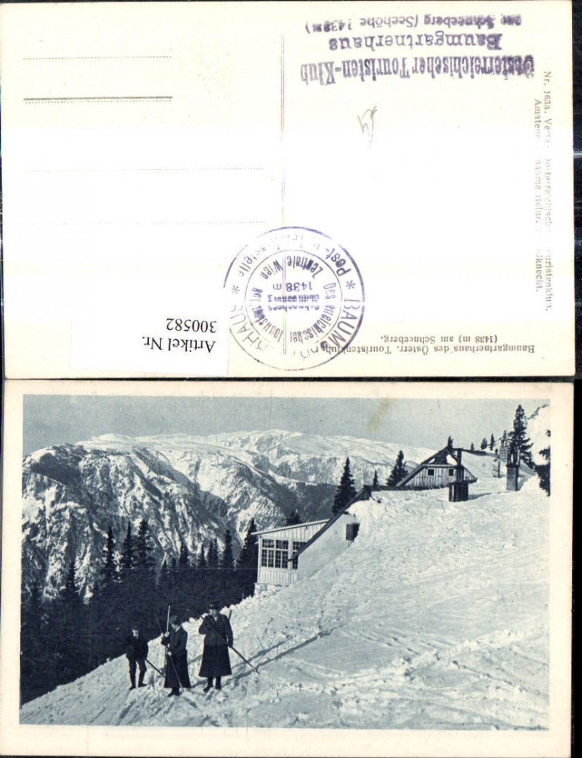 300582,Baumgartnerhaus a. Hochschneeberg Reichenau a. d. Rax Puchberg Winteransicht