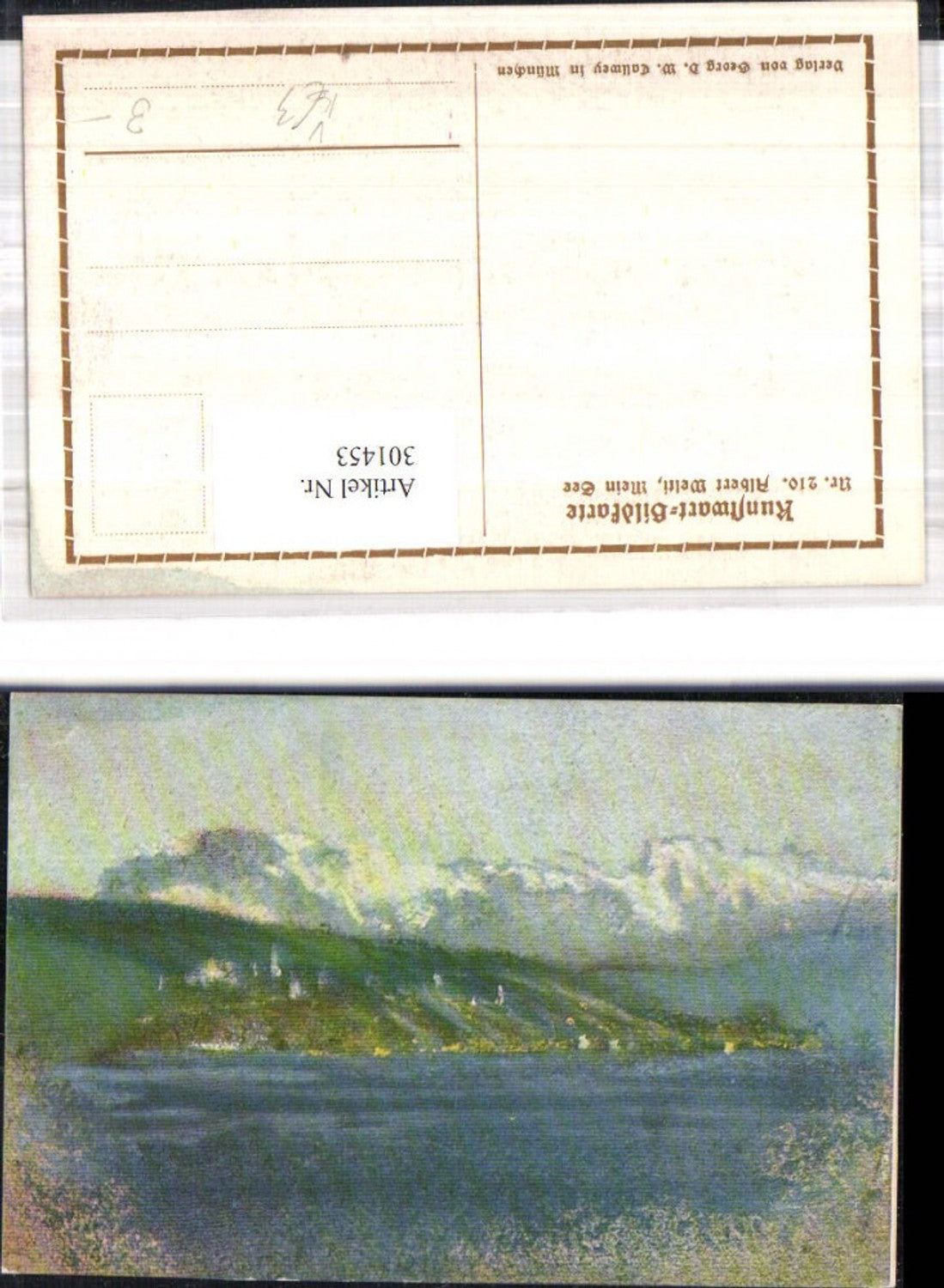 301453,Künstler Ak Albert Welti Mein See Landschaft pub Kunstwart 210
