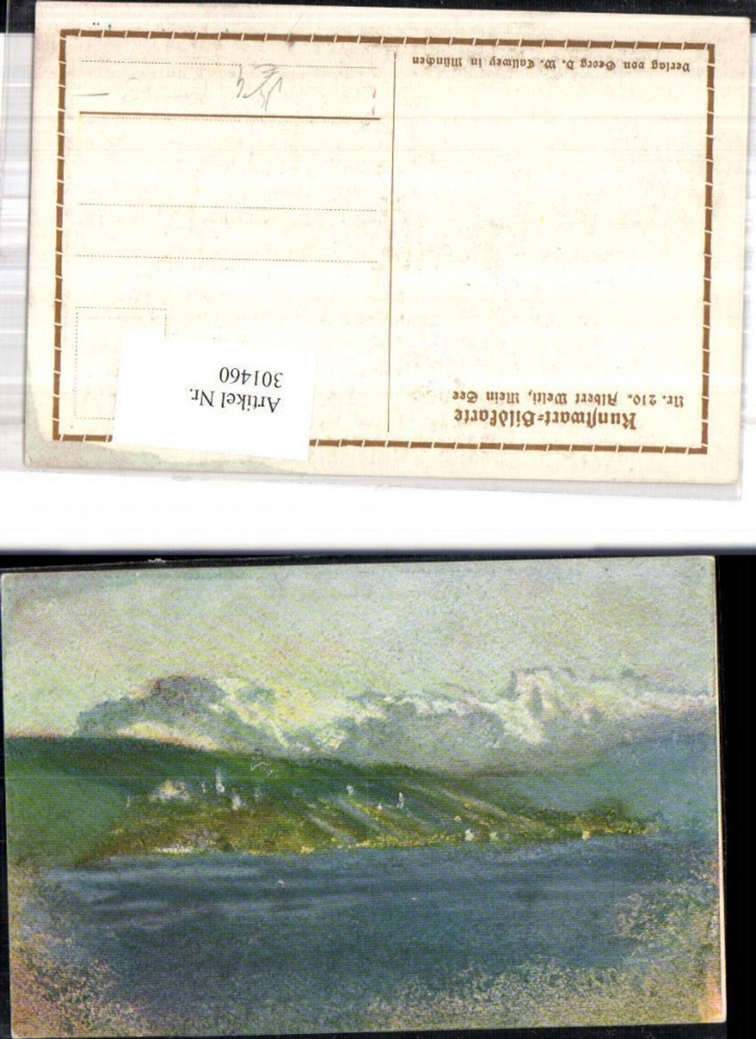 301460,Künstler Ak Albert Welti Mein See Landschaft pub Kunstwart 210