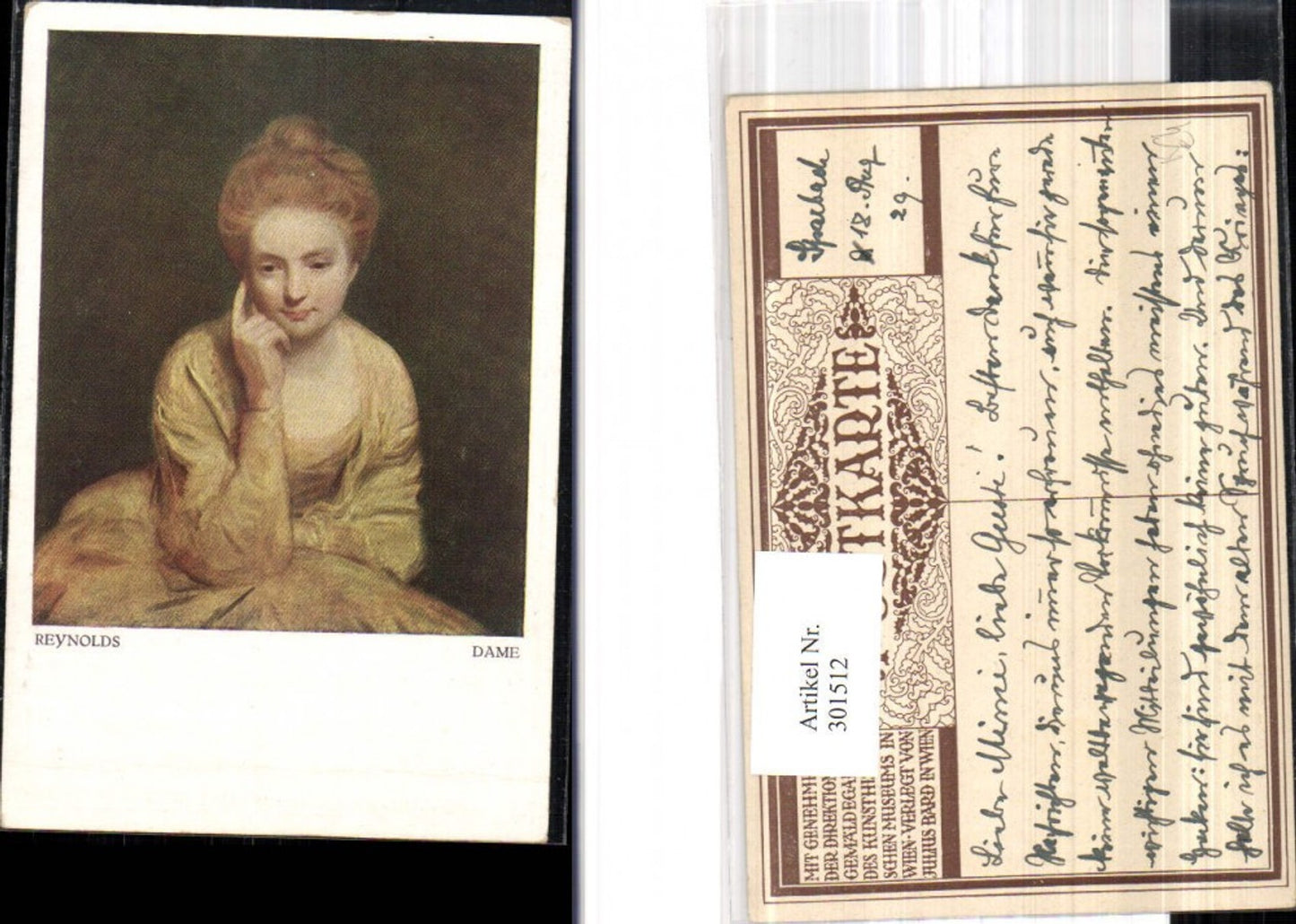 301512,Künstler Ak Reynolds Dame Frau Portrait