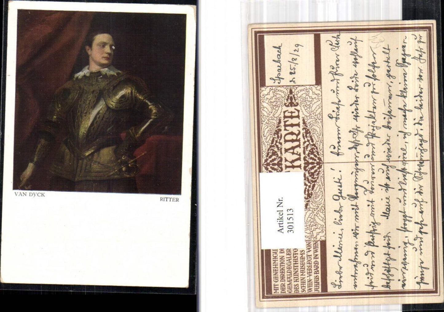 301513,Künstler Ak Van Dyck Ritter Portrait Mann i. Rüstung