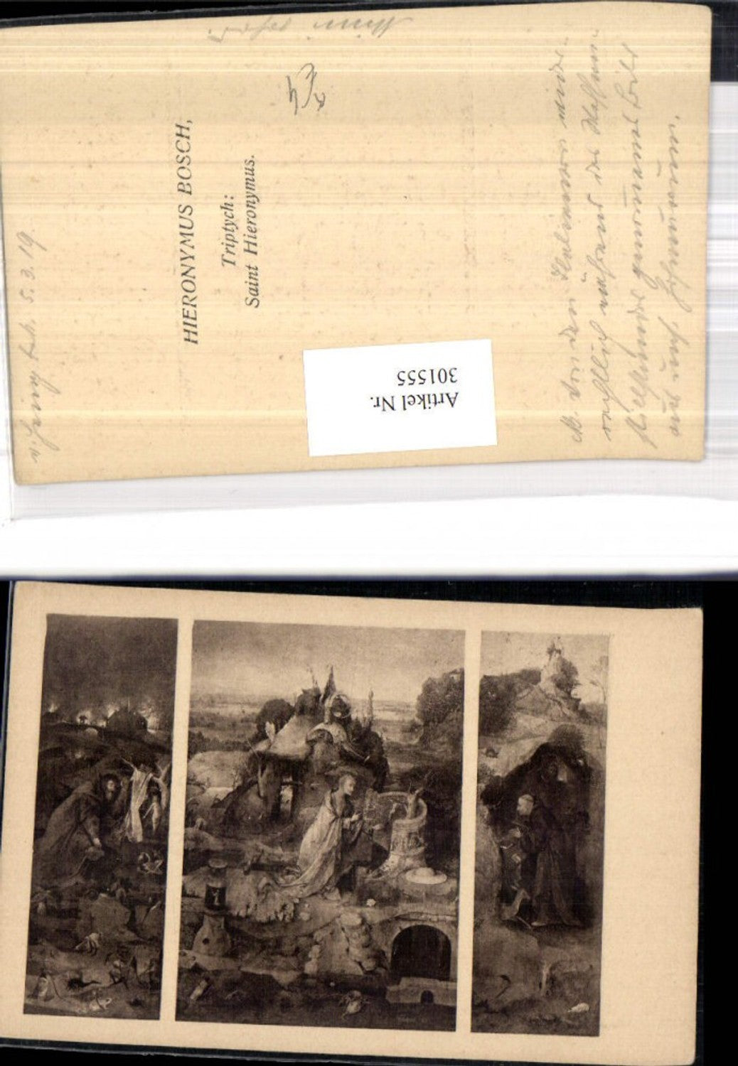 301555,Künstler Ak Hieronymus Bosch Tripotych Saint Hieronymus