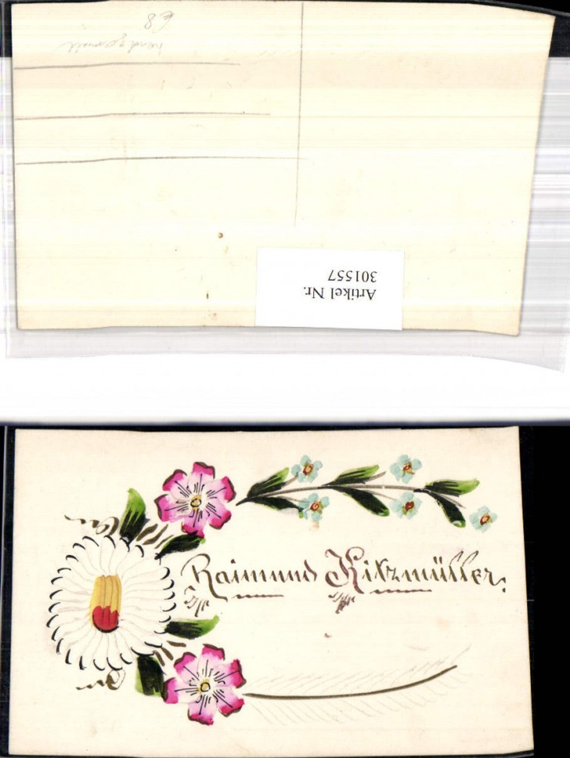 301557,Künstler Ak Handgemalt Blumen Vergissmeinnicht Raimund Kitzmüller