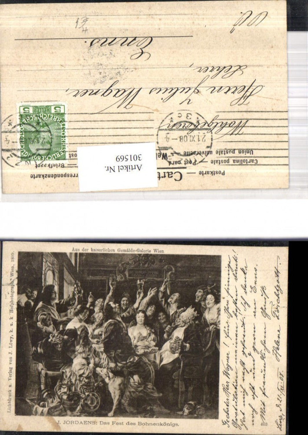 301569,Künstler Ak J. Jordaens Das Fest des Bohnenkönigs