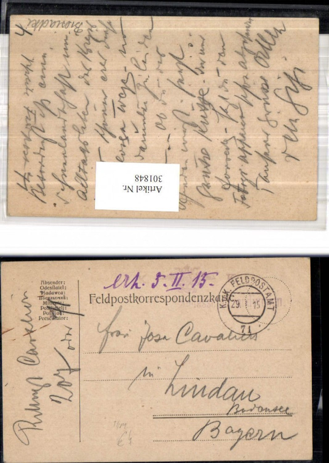 Alte Ansichtskarte – Old Postcard