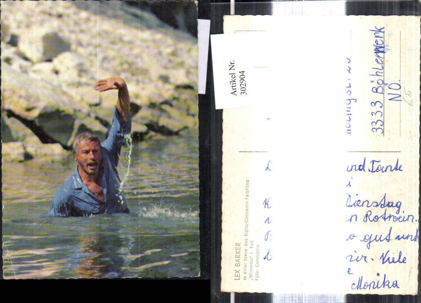 302904,Schauspieler Lex Barker i. Film Winntou I Old Shatterhand