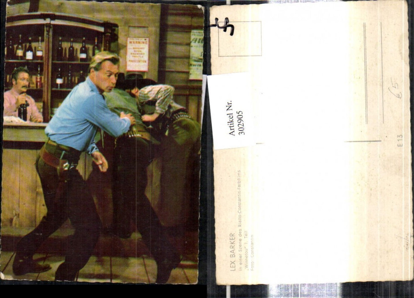 302905,Schauspieler Lex Barker i. Film Winntou I Old Shatterhand