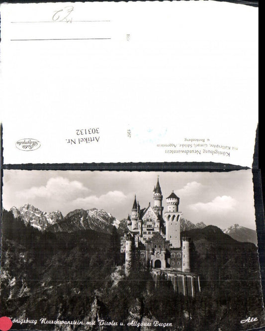 303132,Foto Ak Königsburg Neuschwanstein m. Tiroler u. Allgäuer Bergen