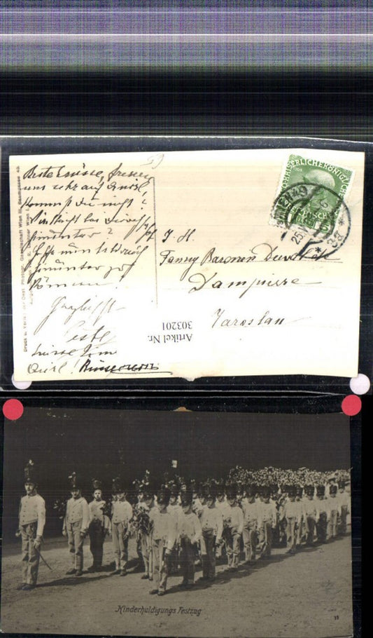 303201,Wien Kinderhuldigungs Festzug Kinder i. Uniform