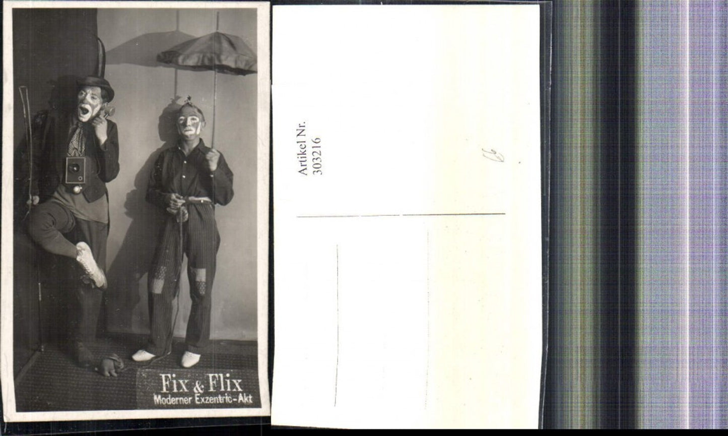 303216,Foto Ak Fix & Flix Moderner Exzentric Akt Schauspieler Sänger Schirm Telefon