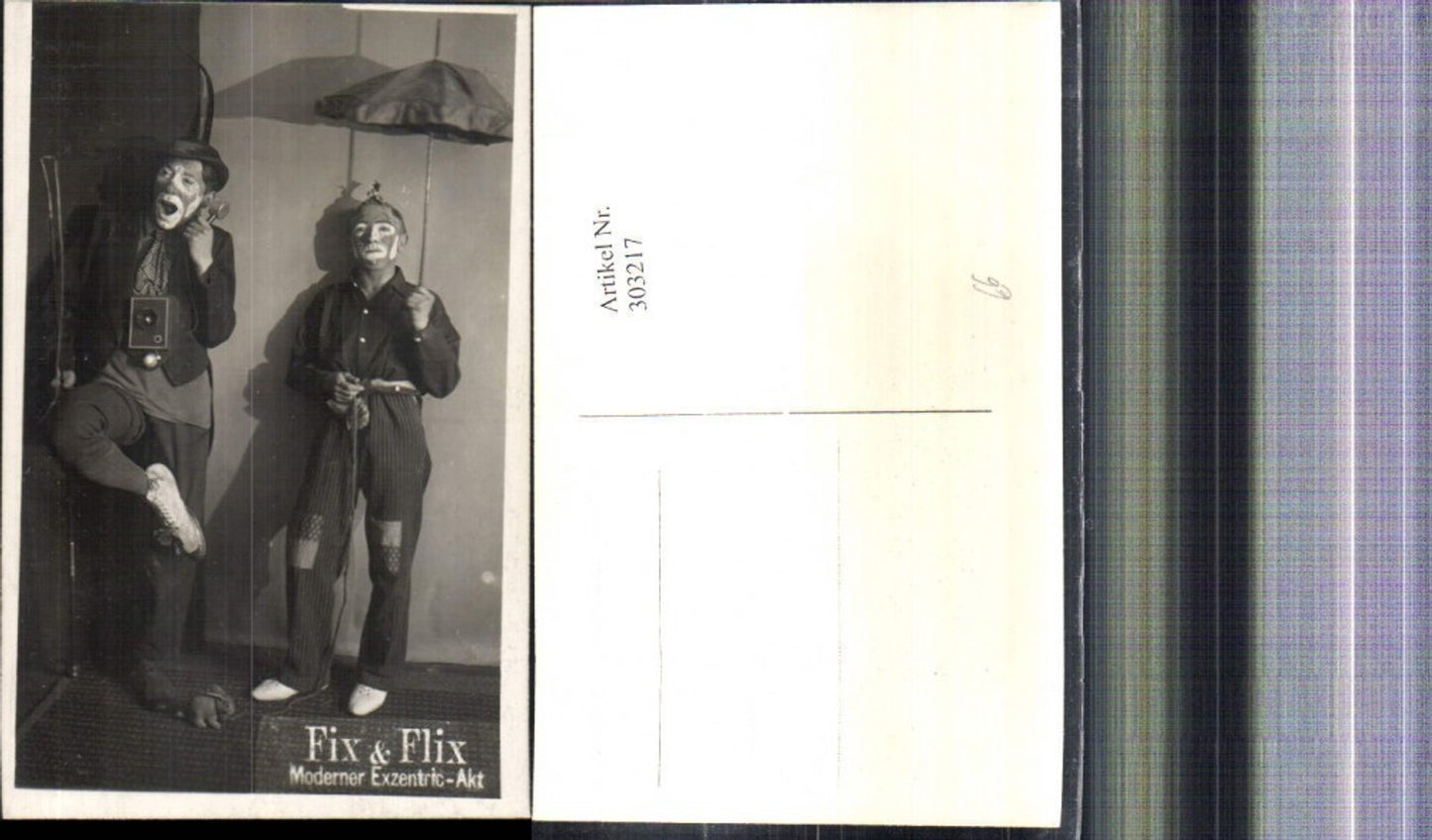 303217,Foto Ak Fix & Flix Moderner Exzentric Akt Schauspieler Sänger Schirm Telefon