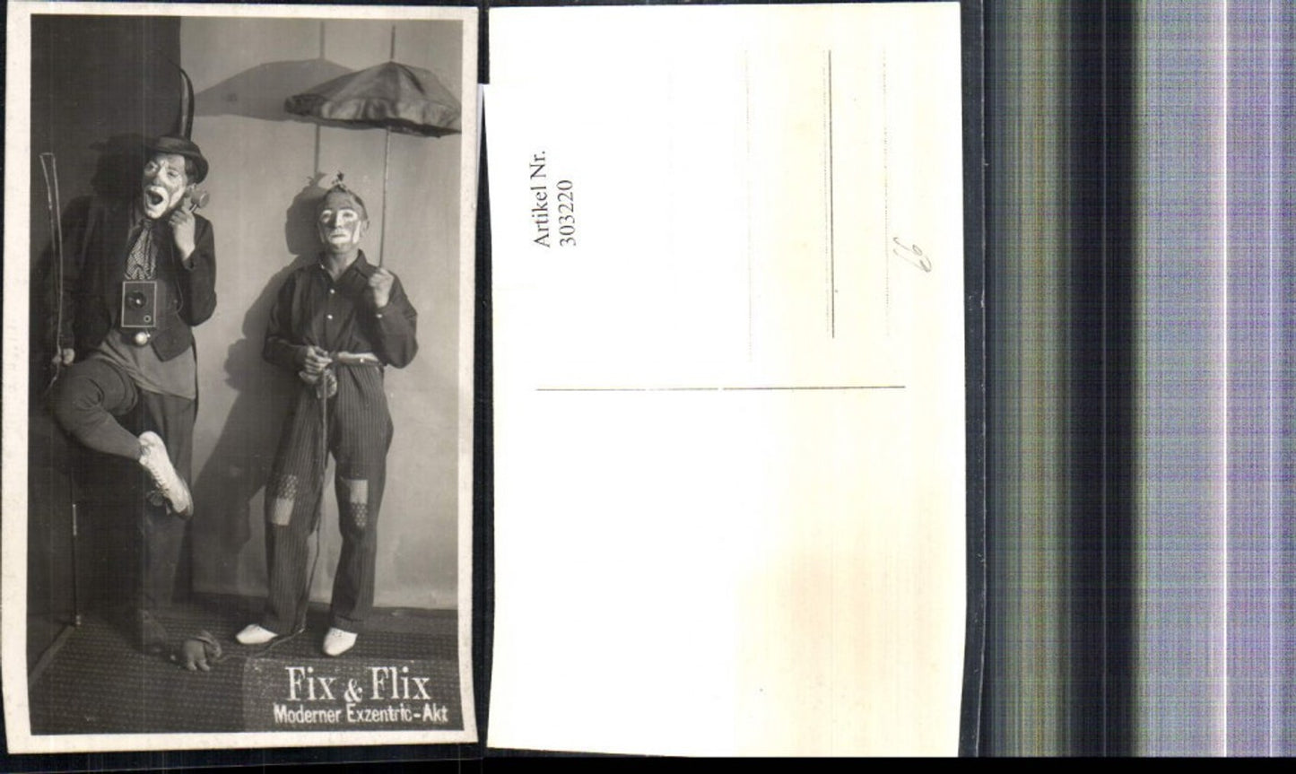 303220,Foto Ak Fix & Flix Moderner Exzentric Akt Schauspieler Sänger Schirm Telefon