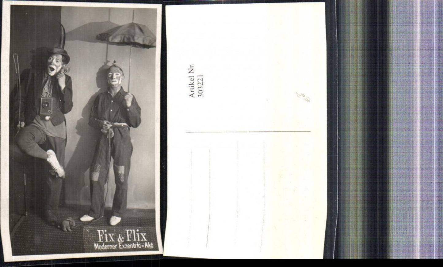 303221,Foto Ak Fix & Flix Moderner Exzentric Akt Schauspieler Sänger Schirm Telefon