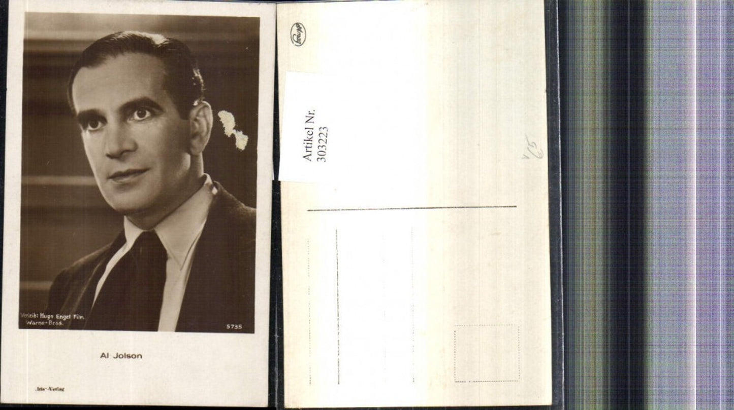 303223,Foto Ak Al Jolson Sänger Entertainer pub Iris 5735