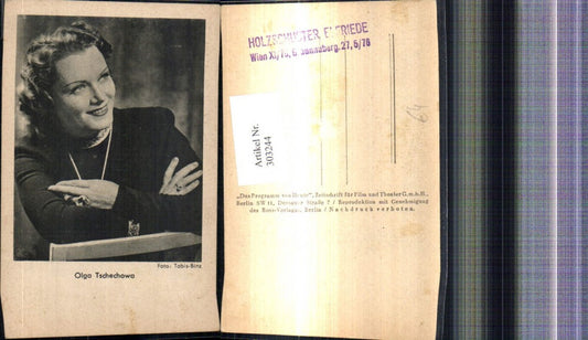 303244,Olga Tschechowa Schauspielerin pub Ross