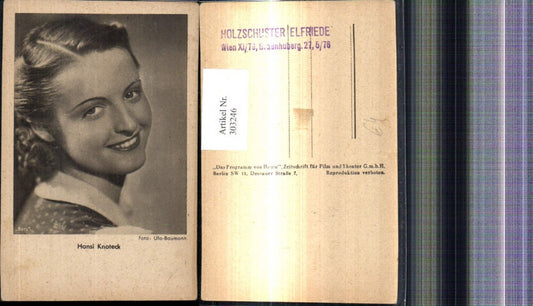 303246,Hansi Knoteck Schauspielerin pub Ross
