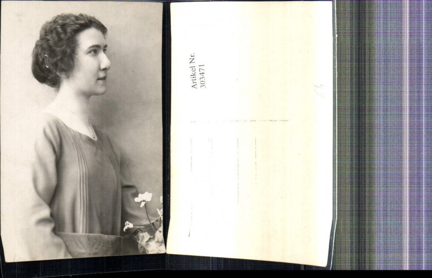 303471,Foto Ak Frau Portrait Halskette Haarschmuck