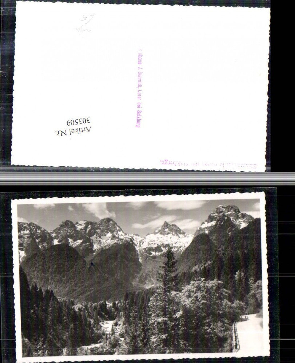 303509,Straßenpartie geg. Steinberge Bergkulisse b. Lofer