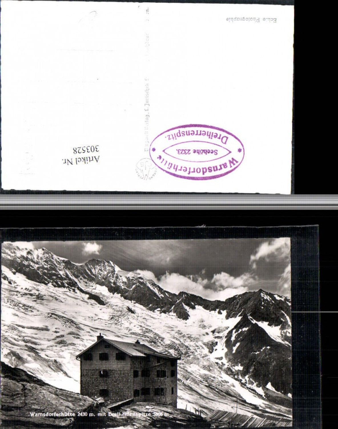 303528,Warnsdorferhütte Berghütte m. Dreiherrenspitze Bergkulisse b. Krimml