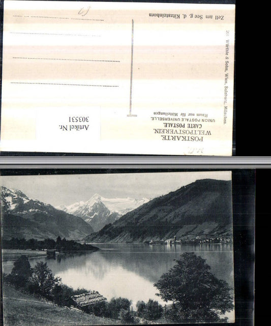 303531,Zell am See Teilansicht geg. Kitzsteinhorn Bergkulisse
