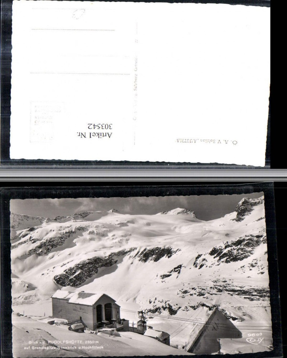 303542,Blick von Rudolfshütte a. Granatspitze Sonnblick Seilbahn Station b. Uttendorf pub Cosy 9603