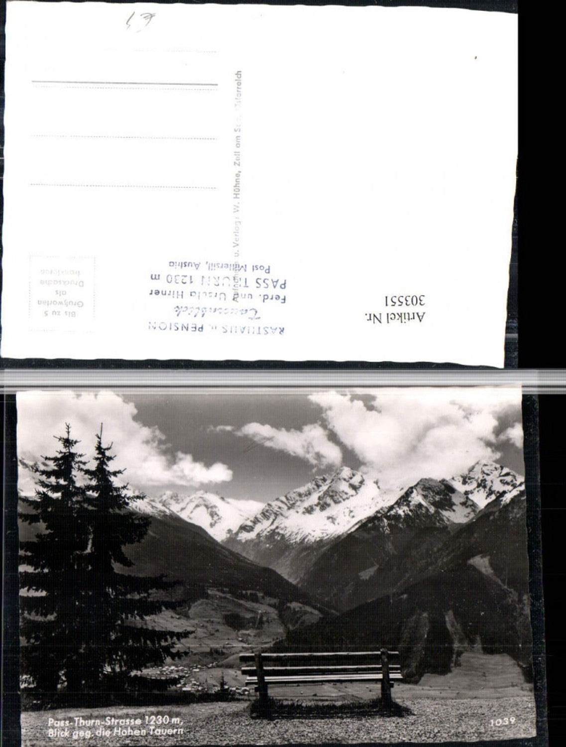 303551,Pass-Thurn-Straße b. Mittersill geg. Hohe Tauern Bergkulisse