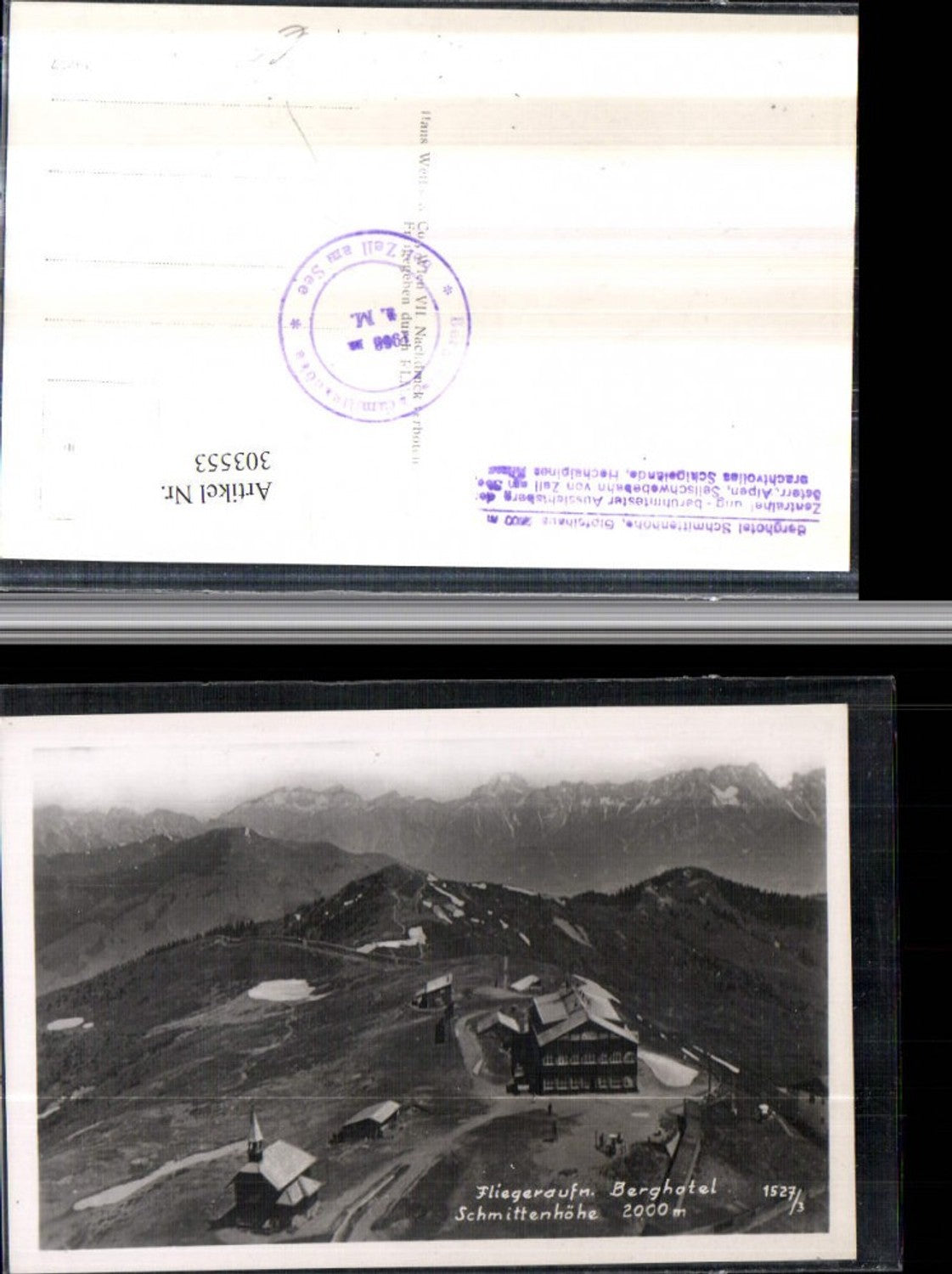 303553,Berghotel Schmittenhöhe b. Zell am See Bergkulisse Fliegeraufnahme