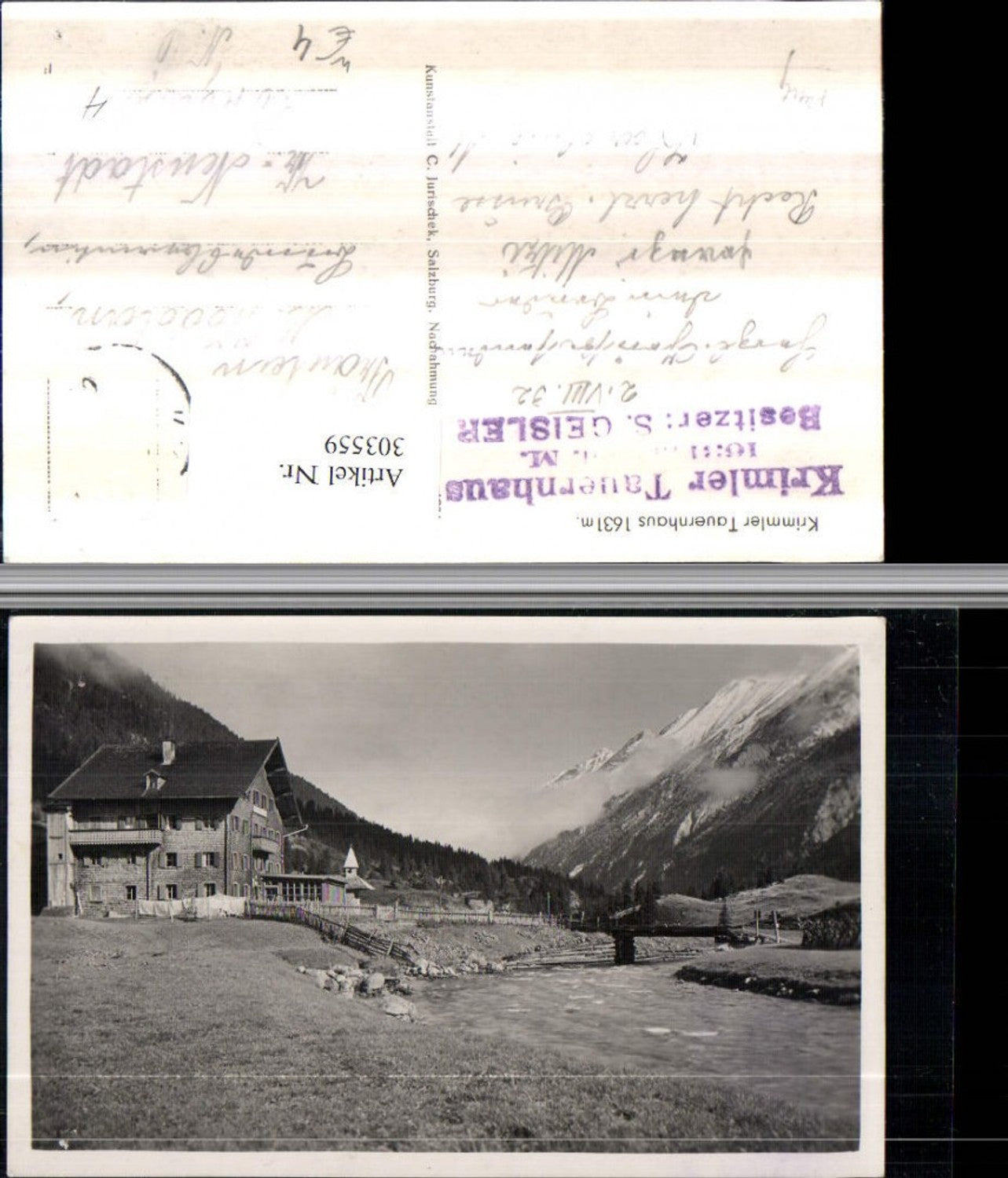 303559,Krimmler Tauernhaus Bergkulisse Brücke b. Krimml