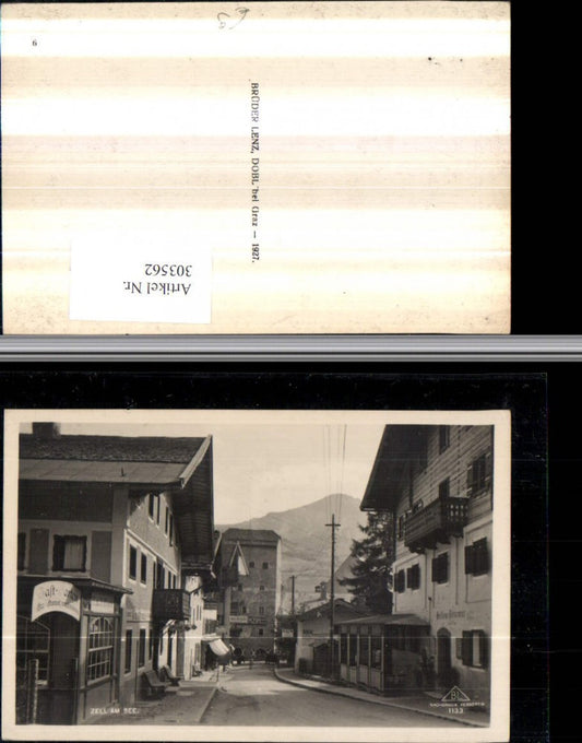 303562,Zell am See Straßenansicht Gasthaus Friseur