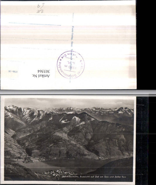 303564,Schmittenhöhe Blick auf Zell am See Totale Bergkulisse