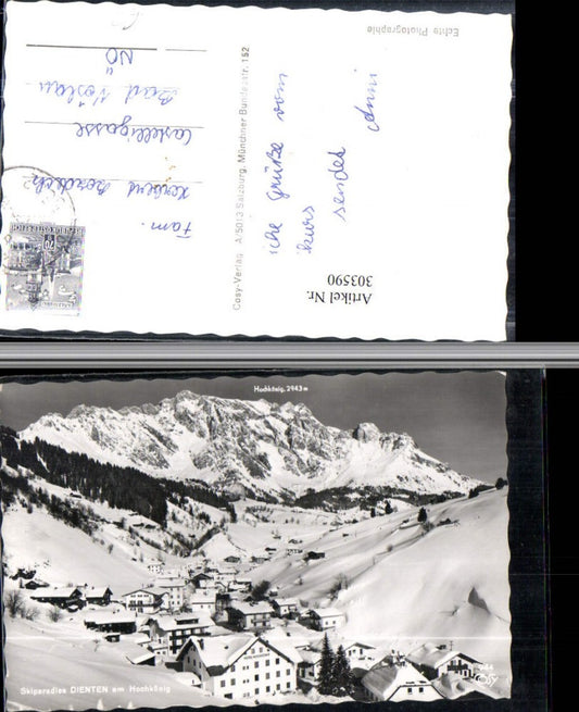 303590,Dienten am Hochkönig Totale Bergkulisse Winterbild