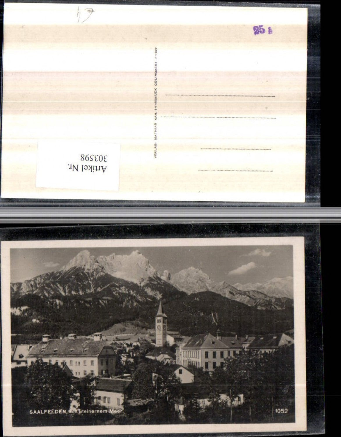 303598,Saalfelden Teilansicht m. Steinernem Meer Bergkulisse