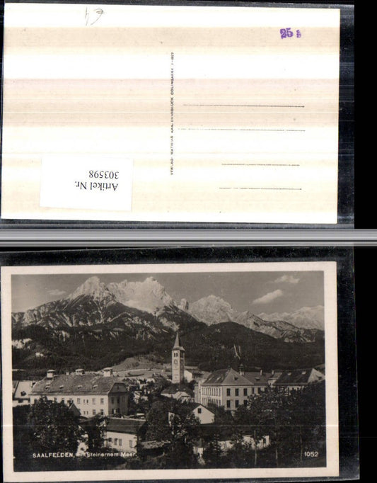303598,Saalfelden Teilansicht m. Steinernem Meer Bergkulisse