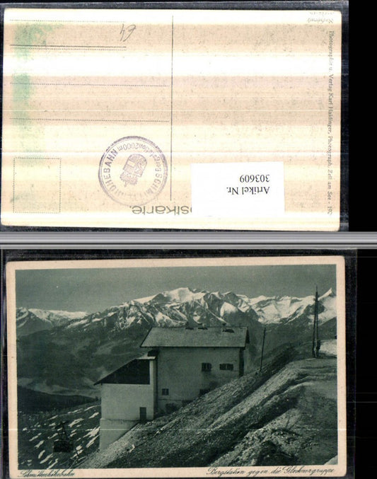 303609,Schmittenhöhe Bergstation geg. Glocknergruppe Bergkulisse b. Zell am See