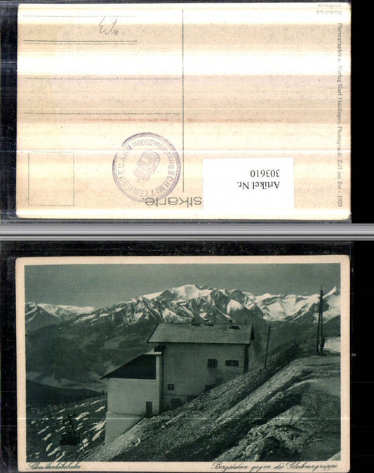 303610,Schmittenhöhe Bergstation geg. Glocknergruppe Bergkulisse b. Zell am See