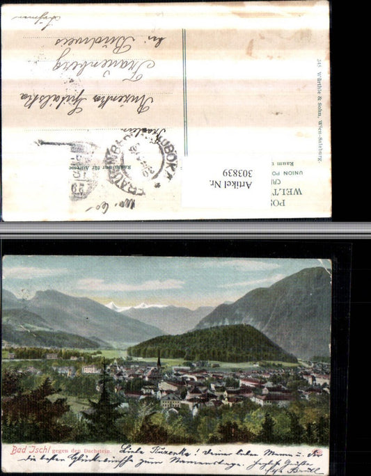 303839,Bad Ischl Totale geg. Dachstein Bergkulisse
