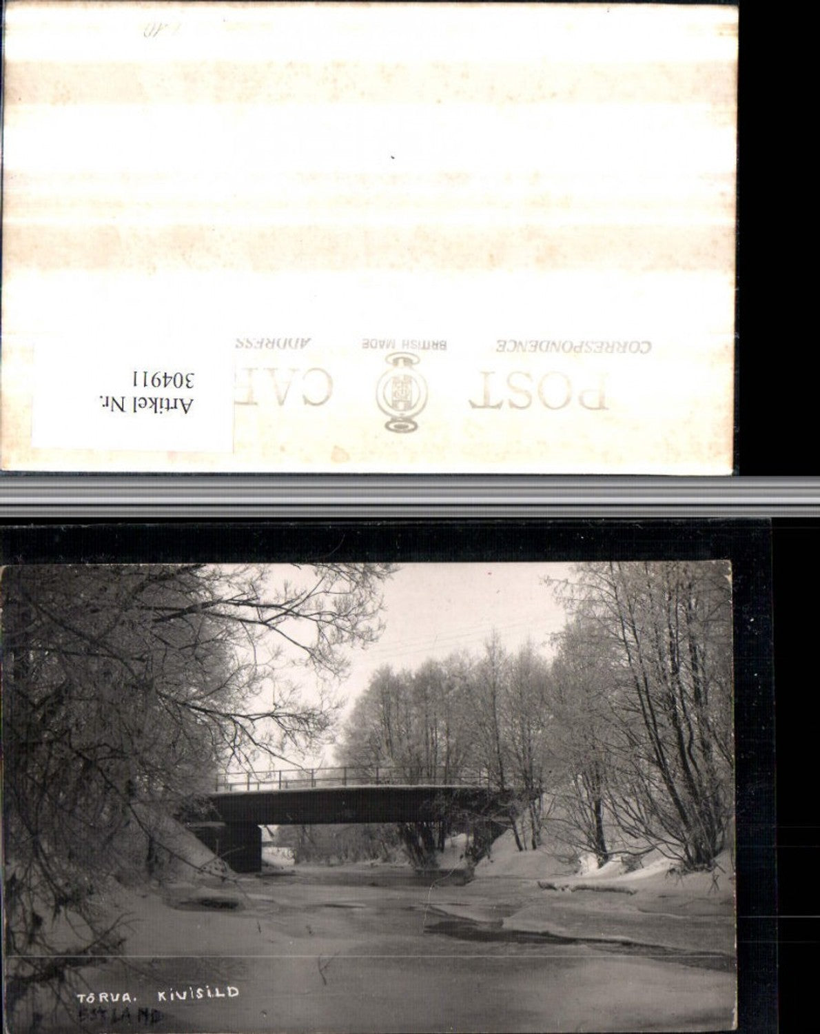 304911,Torva Kivisild Fluss Brücke Winterbild