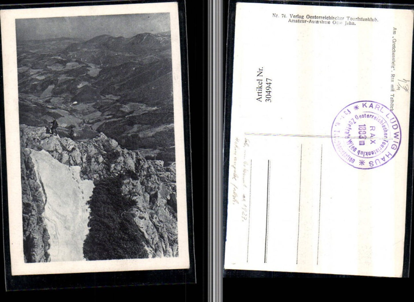 304947,Am Gretchensteig Rax m. Talblick b. Prein Reichenau