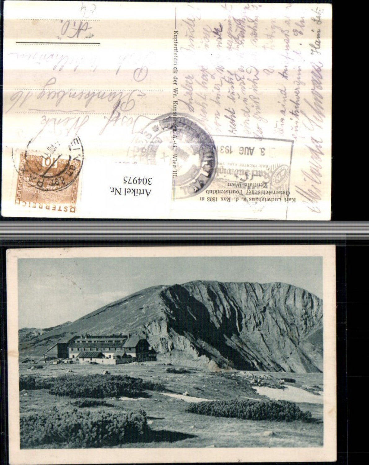 304975,Karl Ludwig-Haus auf d. Rax Berghütte b. Prein
