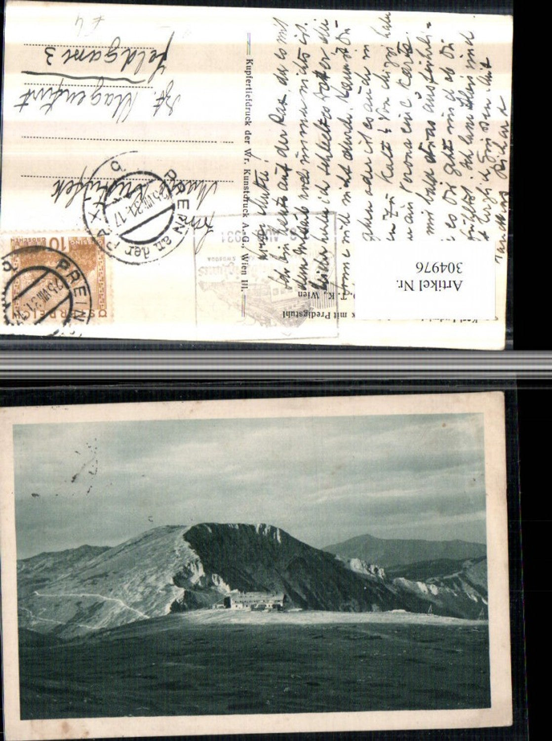 304976,Karl Ludwig-Haus auf d. Rax m. Predigtstuhl Berghütte Bergkulisse b. Prein