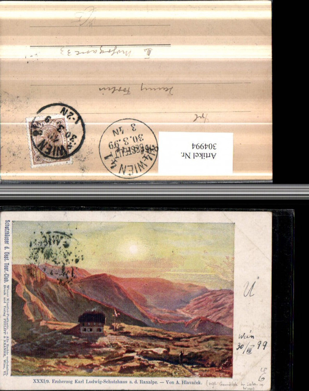 304994,Künstler AK A. Hlavacek Rax Karl Ludwig-Schutzhaus b. Prein pub Philipp & Kramer
